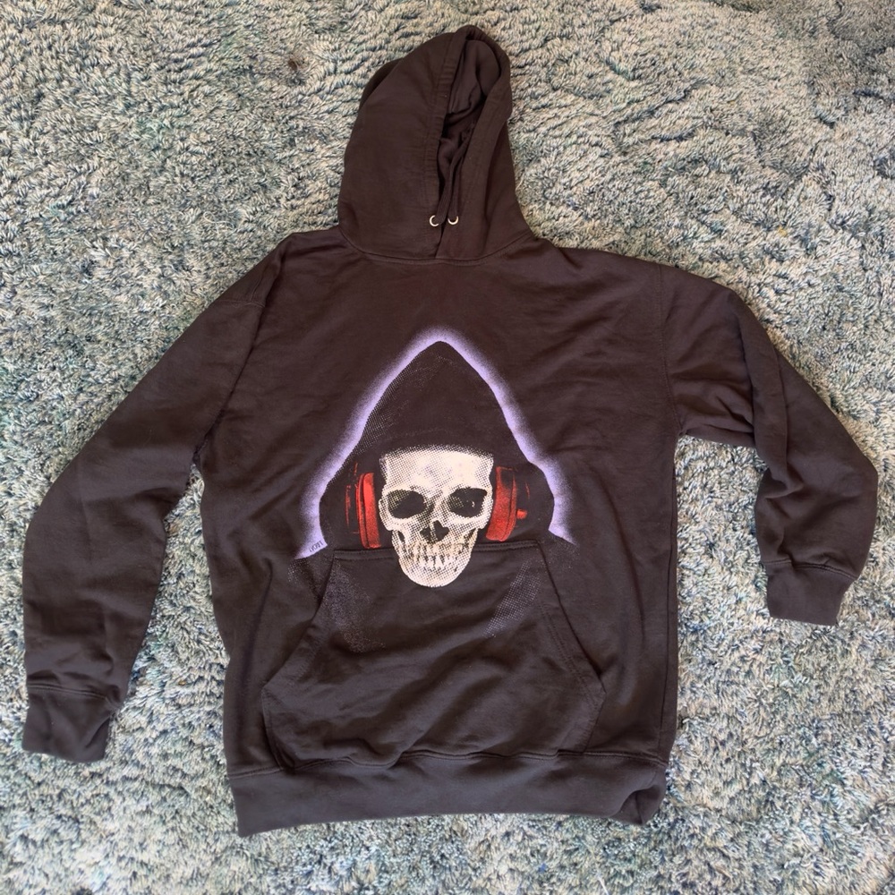 LVCRFT Tour Spooky Festival Concert Merch Skeleton Sam Large Hoodie Pullover